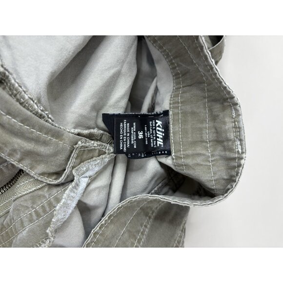 Kuhl Cargo Shorts Men 36 X 12 Brown Patina Dye Cotton Nylon Hiking Gorpcore EUC - Picture 9 of 9